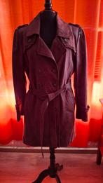 Elegant mooi bruin echt leer trenchcoat Liv Mt 46, Bruin, Maat 42/44 (L), Ophalen of Verzenden, Gedragen