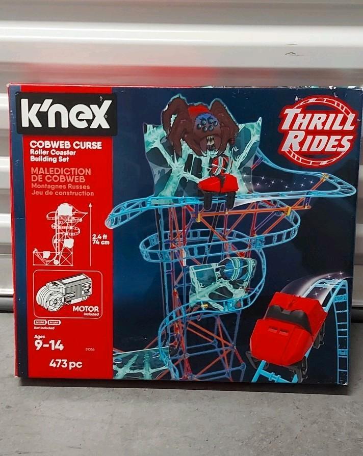 K'NEX Thrill Rides Cobweb Curse Achtbaan bouwset. , Kinderen en Baby's, Speelgoed | Bouwstenen, K'nex, Ophalen of Verzenden