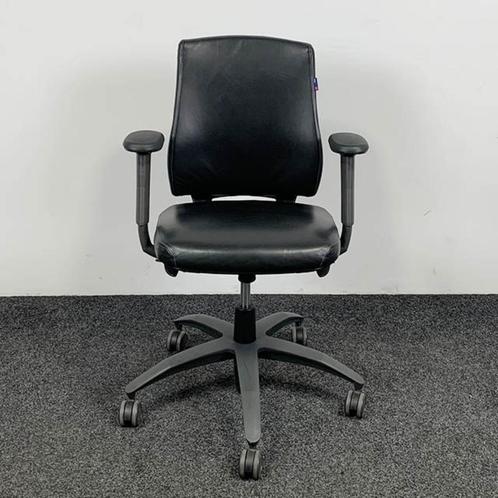 BMA Axia Profit Leder Bureaustoel, Huis en Inrichting, Bureaustoelen, Gebruikt, Bureaustoel, Zwart, Ophalen