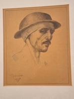 man met hoed 1917 van Armand Rassenfosse, Ophalen of Verzenden