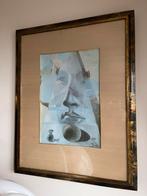 Dali in houten lijst met linnen passpartou, Ophalen of Verzenden