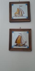 Wandbordjes/schilderijtjes met zeilschepen, Antiek en Kunst, Ophalen