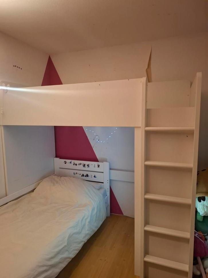 IKEA Småstad Hoogslaper, Huis en Inrichting, Slaapkamer | Stapelbedden en Hoogslapers, Gebruikt, Hoogslaper, 90 cm, 200 cm, Eenpersoons