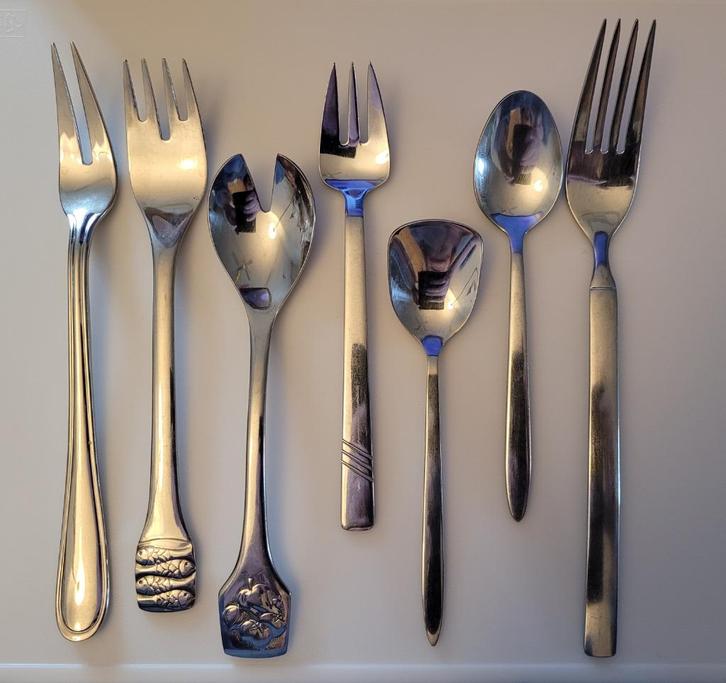 Bestekaanvulling BSF – diverse modellen, Huis en Inrichting, Keuken | Bestek, Zo goed als nieuw, Los bestek, Rvs of Chroom, Vaatwasserbestendig