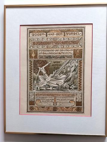 Unieke lithografie A. Derkinderen Titelblad Gijsbrecht. 1893 beschikbaar voor biedingen