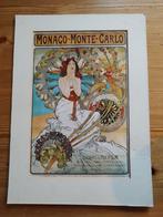 Alphonse Mucha - Monaco Monte-Carlo Art Nouveau Prent, Ophalen of Verzenden, Zo goed als nieuw