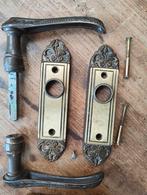 Klassiek messing deurbeslag - 5 complete sets, Ophalen of Verzenden, Gebruikt, Koper of Messing, Klink of Kruk