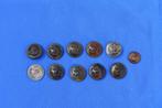 10 Duitse glazen knopen Kriegsmarine glas bodemvondst WW2 +1, Ophalen of Verzenden, Duitsland