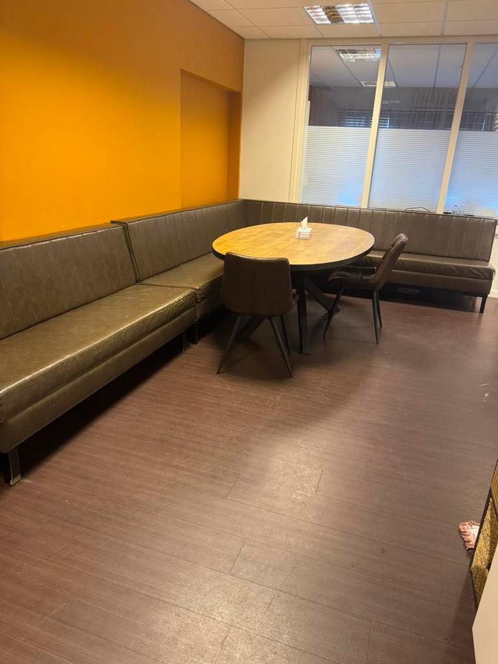 Horeca hoekbank en tafels te koop, Huis en Inrichting, Banken | Complete zithoeken, Gebruikt, Ophalen of Verzenden