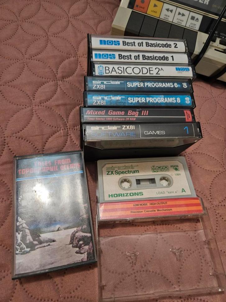 Sinclair ZX81 en datarecorder en cassettebandjes met ZX 81, Computers en Software, Vintage Computers, Ophalen of Verzenden