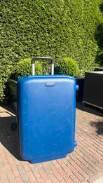 Grote blauwe Samsonite koffer, Sieraden, Tassen en Uiterlijk, Koffers, Ophalen, Gebruikt, Hard kunststof, Slot