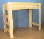 Massief houten hoogslaper 8 hoogtes 80x180 t/m 100x220 cm, Huis en Inrichting, Slaapkamer | Stapelbedden en Hoogslapers, 90 cm