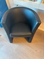 Zwarte sky leren fauteuil - nette staat!, Huis en Inrichting, Stoelen, Ophalen, Zwart, Leer, Zo goed als nieuw