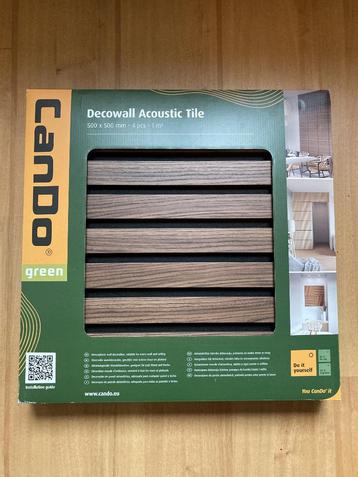 CanDo Decowall 4 lattenwandtegels Acoustic Walnoot 50x50cm beschikbaar voor biedingen