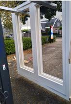 2 x kozijn met dubbele tuindeuren, Nieuw, Ophalen of Verzenden, Buitendeur, Hout
