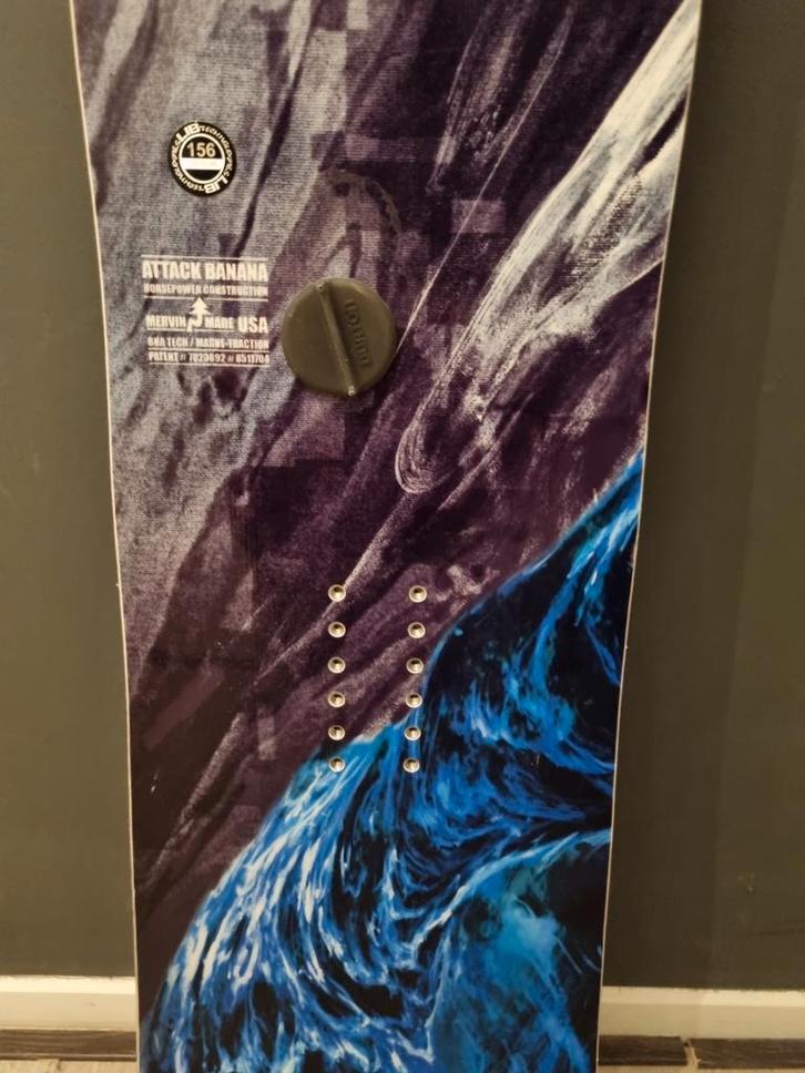 LIB TECH ATTACK BANANA 156 SNOWBOARD Z.G.A.N, Sport en Fitness, Snowboarden, Zo goed als nieuw, Board, Verzenden