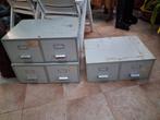 metalen ladekastjes  archief kastjes, Ophalen, Gebruikt, 1 of 2 laden, 50 tot 100 cm