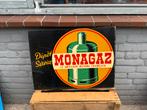 Vintage Monagaz Reclamebord, Reclamebord, Gebruikt, ., Ophalen of Verzenden