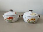 2 ovenschaaltjes met deksel Wildflower, Antiek en Kunst, Ophalen of Verzenden