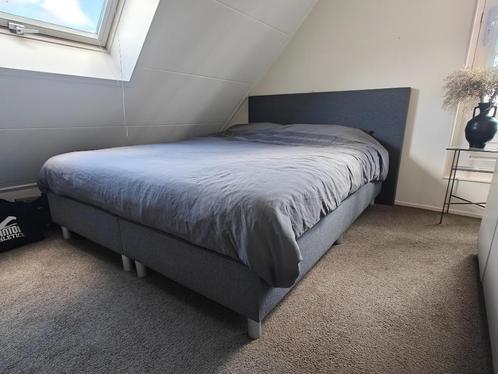 tweepersoonsbed, met matrassen en headboard, Huis en Inrichting, Slaapkamer | Bedden, Zo goed als nieuw, Tweepersoons, 160 cm