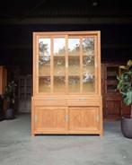 Hoge teakhouten schoolkast | Prachtige Buffetkast #2354, Huis en Inrichting, Kasten | Buffetkasten, Niet ingevuld, Gebruikt, 100 tot 150 cm