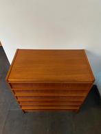 Vintage Deense ladekast met 6 laden, Ophalen, Gebruikt, 5 laden of meer, Teakhout