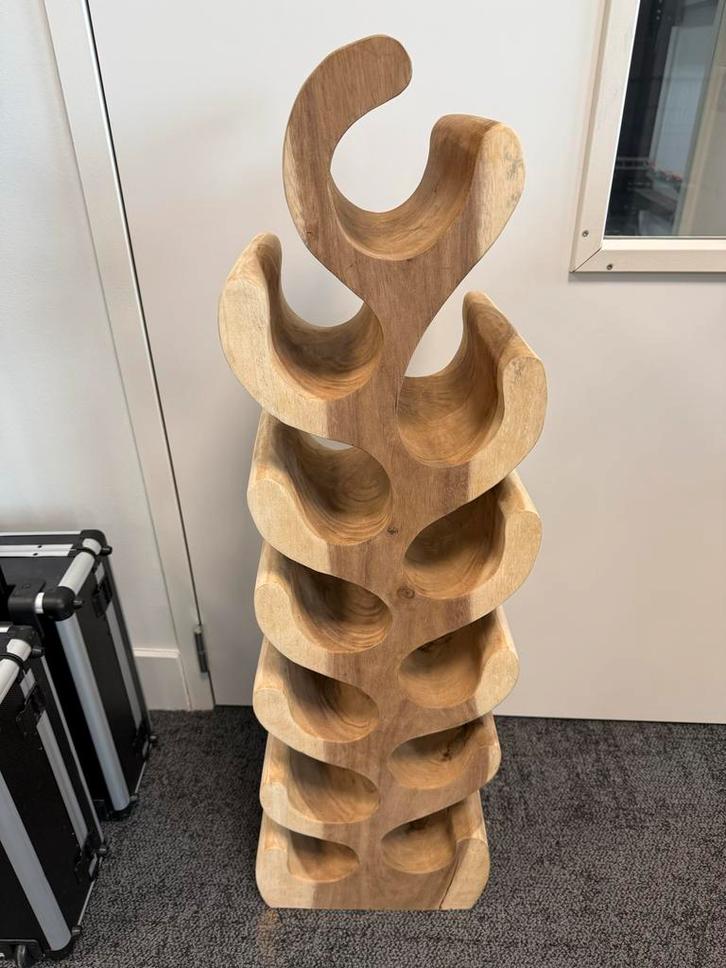 Wijnrek Suár hout - 12 flessen, Huis en Inrichting, Woonaccessoires | Wijnrekken, Nieuw, 50 tot 75 cm, Hout, 5 tot 15 flessen