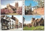 Ansichtkaart	Worcester (Engeland)	4-luik	Kathedraal, Verzenden, 1980 tot heden, Gelopen, Engeland