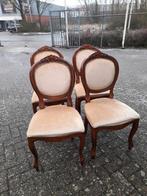 Set 4 nette noten medaillon stoelen, Antiek en Kunst, Ophalen