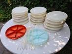 Tupperware Susan Partyschalen met vakverdeling, Huis en Inrichting, Keuken | Tupperware, Ophalen, Zo goed als nieuw, Wit, Schaal