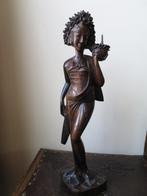 waardevol prachtig vrouw beeld uit coromandel hout gesneden, Antiek en Kunst, Kunst | Beelden en Houtsnijwerken, Ophalen of Verzenden