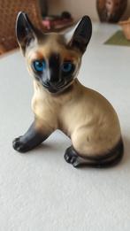 Schattig Vintage Siamese Kat  porselein beeldje katje, Ophalen of Verzenden
