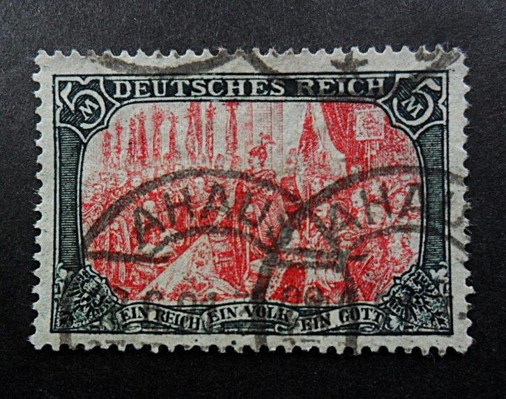 Reich Mi-97 : 5 Mark zwart/karmijn - stempel AHAUS 28.06.21, Postzegels en Munten, Postzegels | Europa | Duitsland, Gestempeld