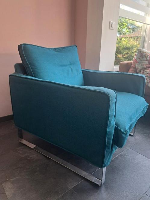 Ikea fauteuil VIND incl petrol hoes, Huis en Inrichting, Fauteuils, Gebruikt, 75 tot 100 cm, Ophalen