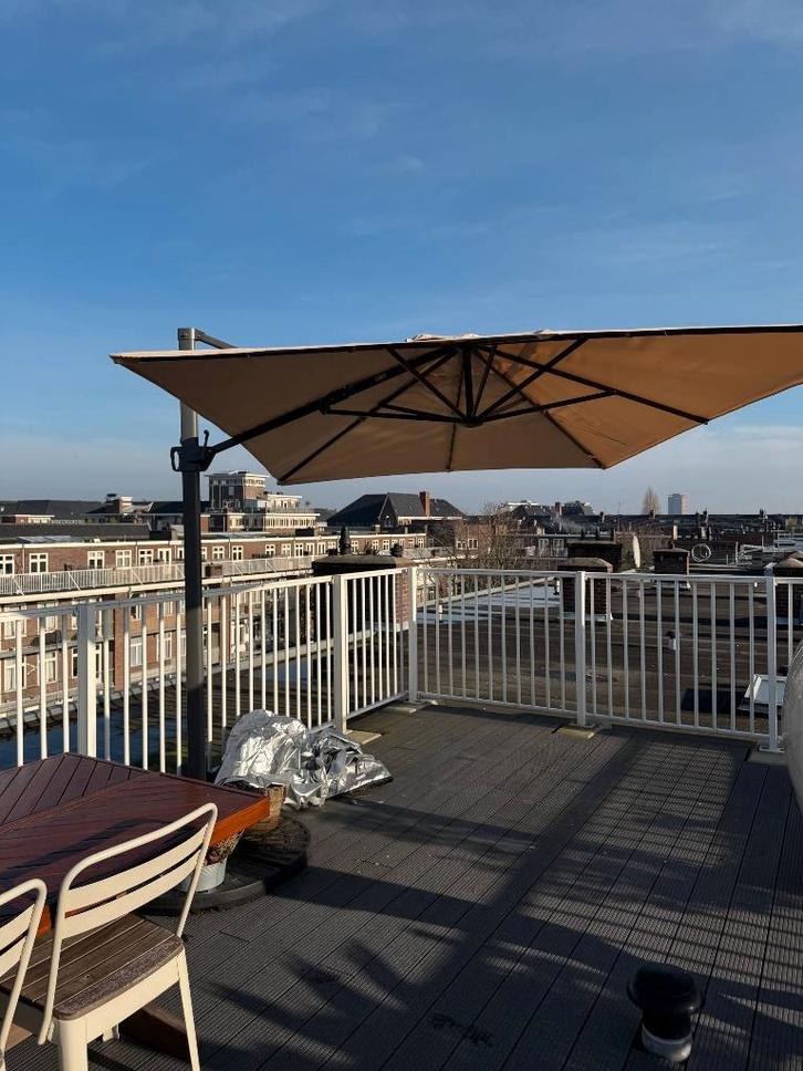 Parasol, hanging, anthracite/tilting, 330x240 cm, Tuin en Terras, Parasols, Gebruikt, Zweefparasol, Kantelbaar, Verstelbaar, Waterdicht