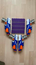 4 coole NERF N-Strike Disruptors 26cm + 80 waffle tip darts, Ophalen of Verzenden, Zo goed als nieuw