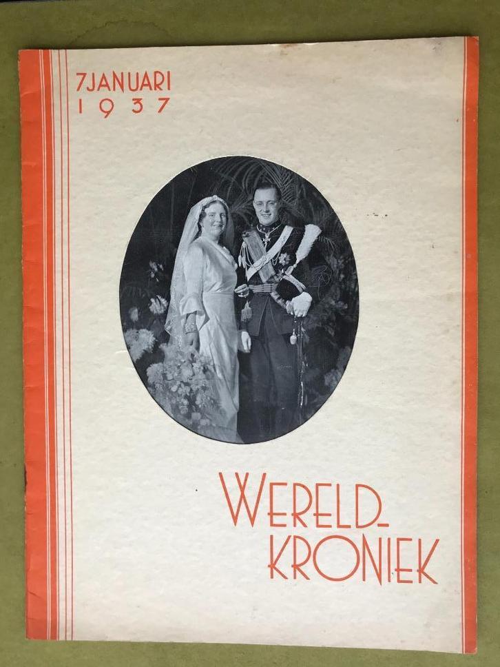 Foto's huwelijk Juliana en Bernhard 1937, Verzamelen, Koninklijk Huis en Royalty, Gebruikt, Tijdschrift of Boek, Nederland, Ophalen of Verzenden