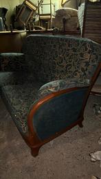 Exclusieve jugendstil kersenhouten bank met fauteuils ROYAL, Ophalen, Gebruikt, Driepersoons, 75 tot 100 cm