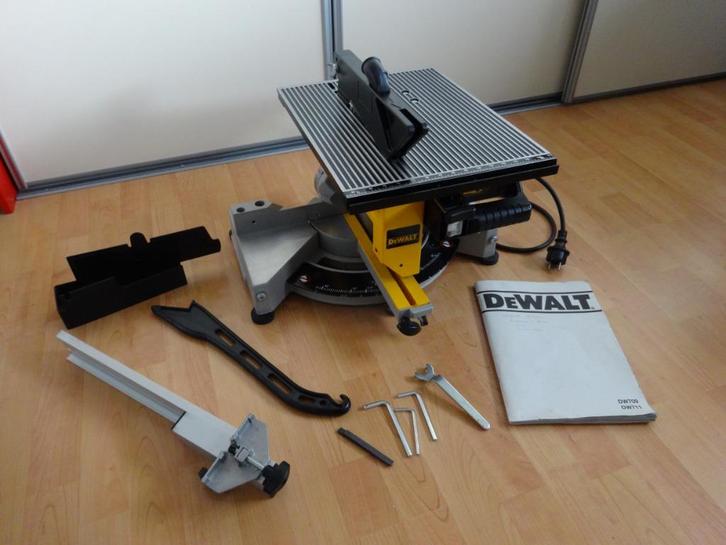 De Walt DW711 zaagtafel / afkortzaag (zgan), Doe-het-zelf en Verbouw, Gereedschap | Zaagmachines, Zo goed als nieuw, Afkortzaag