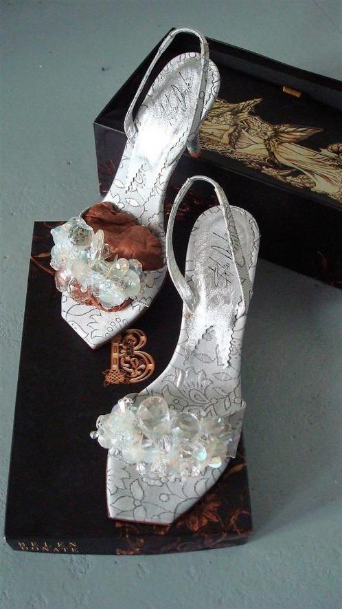 Belen Donate exclusieve kristallen muiltjes, maat 40, NIEUW, Kleding | Dames, Schoenen, Nieuw, Sandalen of Muiltjes, Wit, Verzenden