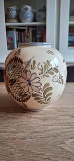 Gouda Plateel Tiko Bolvaas, Gebruikt, Overige kleuren, Aardewerk of Porselein, Ophalen of Verzenden