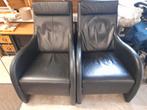 2 leren fauteuils., Ophalen, Gebruikt, 75 tot 100 cm, 50 tot 75 cm