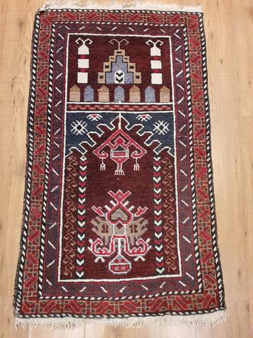 Vintage handgeknoopt oosters tapijt 127x72 beschikbaar voor biedingen