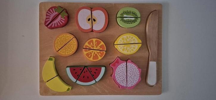Houten Fruit Puzzel Breuken, Kinderen en Baby's, Speelgoed | Educatief en Creatief, Zo goed als nieuw, Ophalen of Verzenden