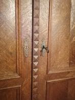 Antieke linnenkast kledingkast eikenhout, Ophalen, Met deur(en), 100 tot 150 cm, Vintage, antiek