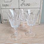 Vintage! 4x wijnglas kristal W.M. Dalton France, Antiek en Kunst, Antiek | Glas en Kristal, Ophalen of Verzenden