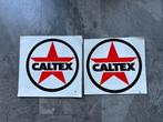 2 mooie CALTEX benzinepomp stickers sticker benzine olie., Verzamelen, Ophalen of Verzenden, Gebruikt, Overige typen