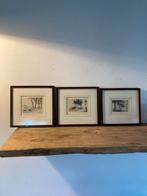 3 Etsen van Hendrik de Laat, Antiek en Kunst, Ophalen of Verzenden