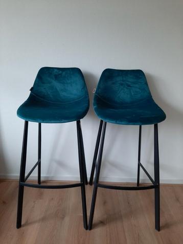 Barkruk 2 stuks | Dutchbone Franky | velvet beschikbaar voor biedingen