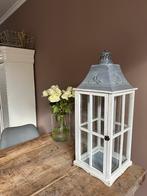 Grote landelijke lantaarn van hout en metalen, Ophalen of Verzenden